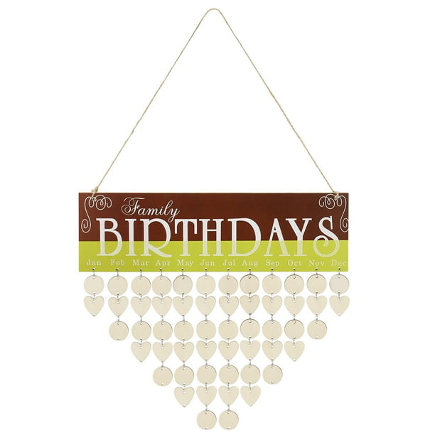 Anniversary Wood Board Reminder for Home Decor Large Family Friends Birthday Reminder Wooden Board Calendar Wall Hanging DIY Signs A 50 Sets Wood Heart Tags with 3 Photo Frame Anniversary Wood Board Reminder for Home Decor Large Family Friends Birthday Reminder Wooden Board Calendar Wall Hanging DIY Signs A 50 Sets Wood Heart Tags with 3 Photo Frame